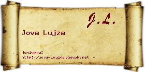 Jova Lujza névjegykártya